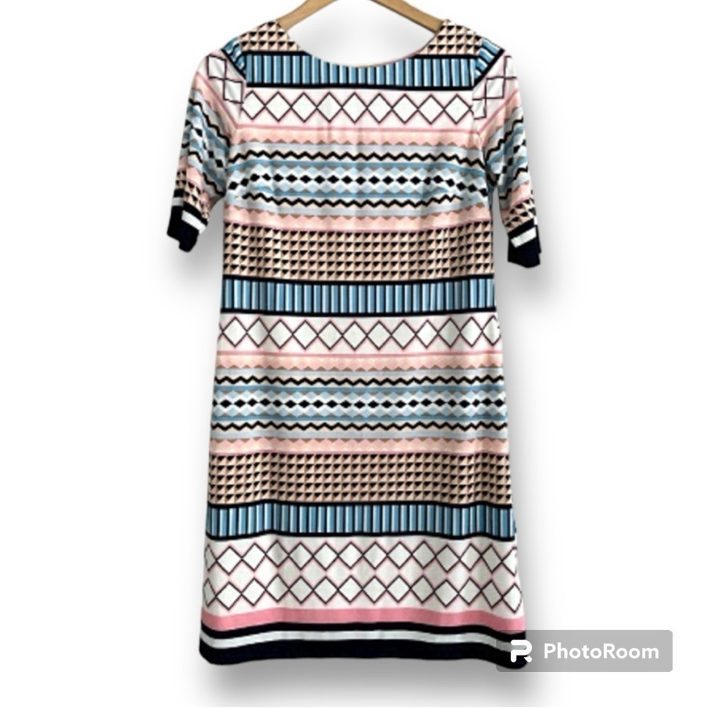 Eliza J Geometric Print Dress Pastel Size 6